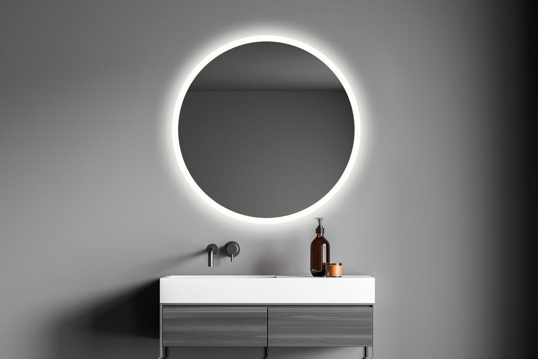 BATHSTAGE 68035 B-953 Espejo LED Retroiluminado 100 cm Redondo Ácido Canto Pulido