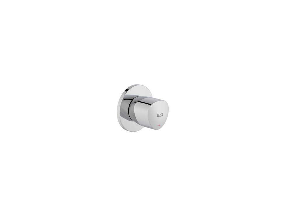 ROCA A5A188EC00 BRAVA Llave De Paso Recto De 1/2' De Agua Caliente Índice Rojo Cromo