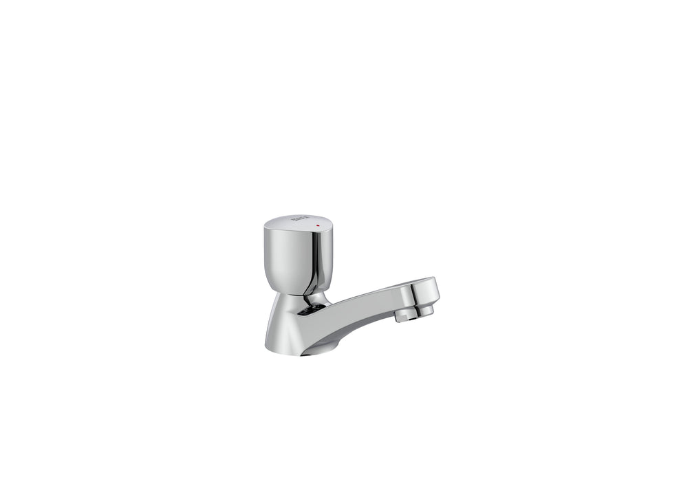 ROCA A5A438EC00 BRAVA Grifo De Repisa Lavabo De Agua Caliente Índice Rojo Cromo