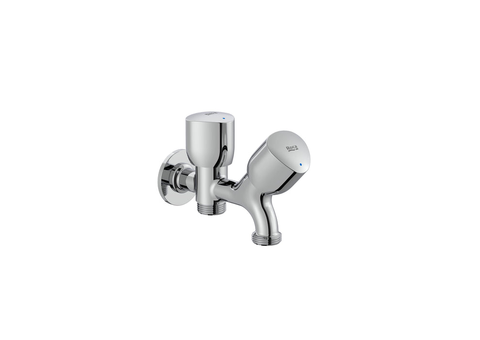 ROCA A5A178EC00 BRAVA Llave De Paso De 2 Vías Para Lavadero O Lavavajillas 1/2' X 3/4' Cromo