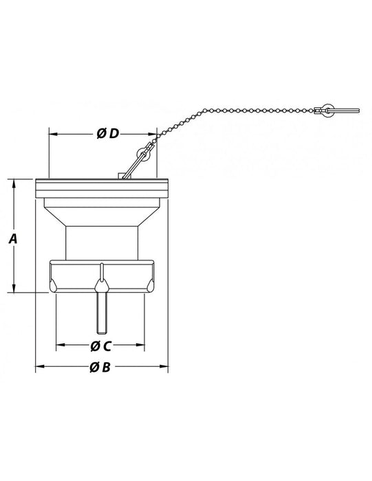 JIMTEN S-35 Válvula Desagüe Fregadero con Tapón 1 1/4