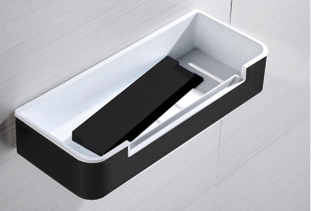 MANILLONS TORRENT 02826081 MARINA Repisa Rectangular Con Limpiamamparas Negro Mate
