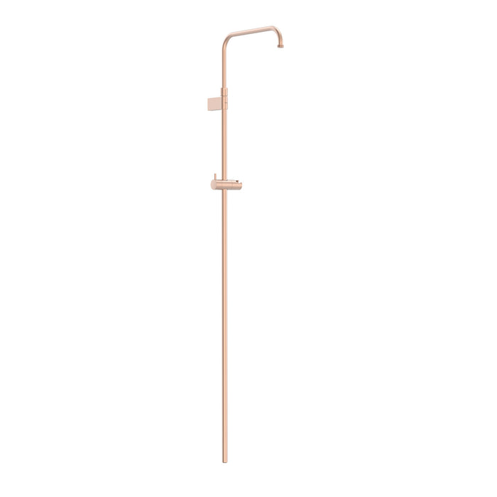 TRES 03464501OPM OVER-WALL Barra Ducha Telescópica Adaptable A Grifo Termostático Mural Con Conexión Compatible Oro Rosa Mate
