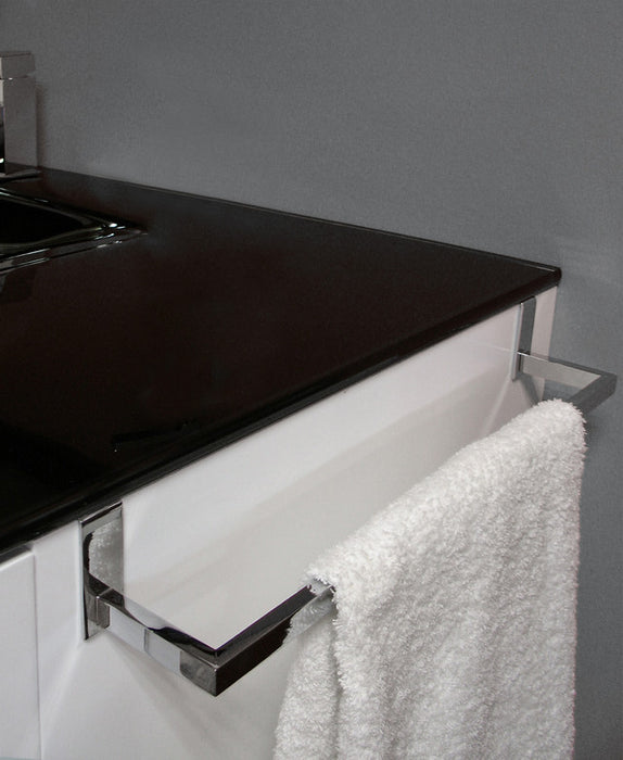 MANILLONS TORRENT 06345002 Toallero Barra Rectangular 37 cm Lateral Mueble Cromo
