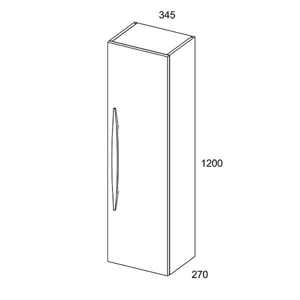VISOBATH 86122 ARCO Columna Suspendida 1 Puerta Color Ceniza