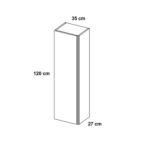 VISOBATH 86789 GRANADA Columna Suspendida 1 Puerta Reversible Color Ceniza Tirador Blanco