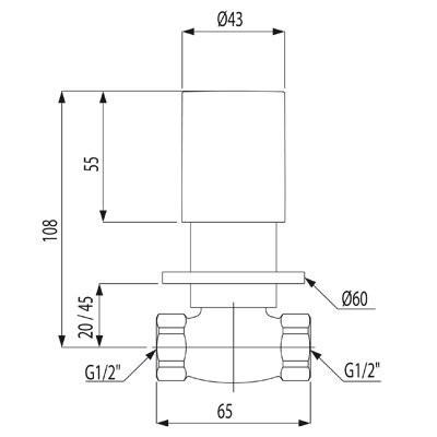 MAX-TRES 06115501 Llave de paso 1/2" 5 a 7 Días Tres Grifería 