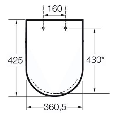 ROCA A801511004 DAMA SENSO Tapa Asiento Wc Caída Normal 24/48 Horas ROCA 