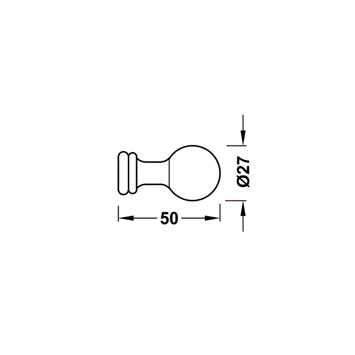 TRES-CLASIC 12423607AC Percha
 Acero
