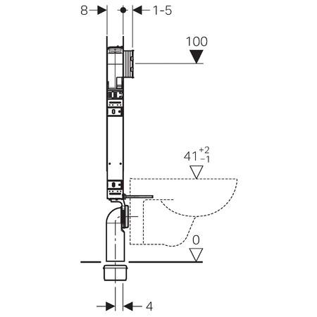 GEBERIT 110.793.00.1 KOMBIFIX Cisterna Empotrada 8 cm 24/48 Horas Geberit 