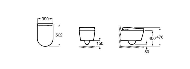 ROCA A803060001 INSPIRA IN-WASH Inodoro Inteligente Suspendido Rimless 5 a 7 Días ROCA 