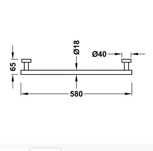 MAX-TRES 16123601OR Toallero
480 mm Oro 24K