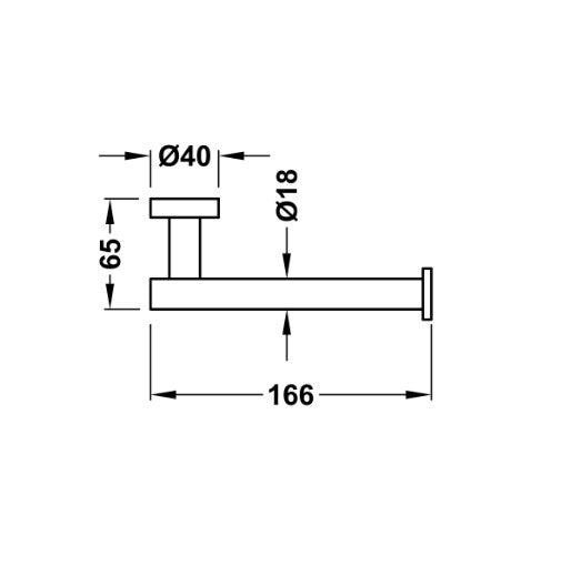 MAX-TRES 16123606OR Portarrollos sin tapa
 Oro 24K