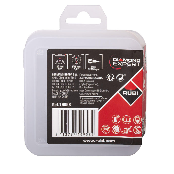 RUBI 16958 PRO-EDGER Muela R.10 Grano fino