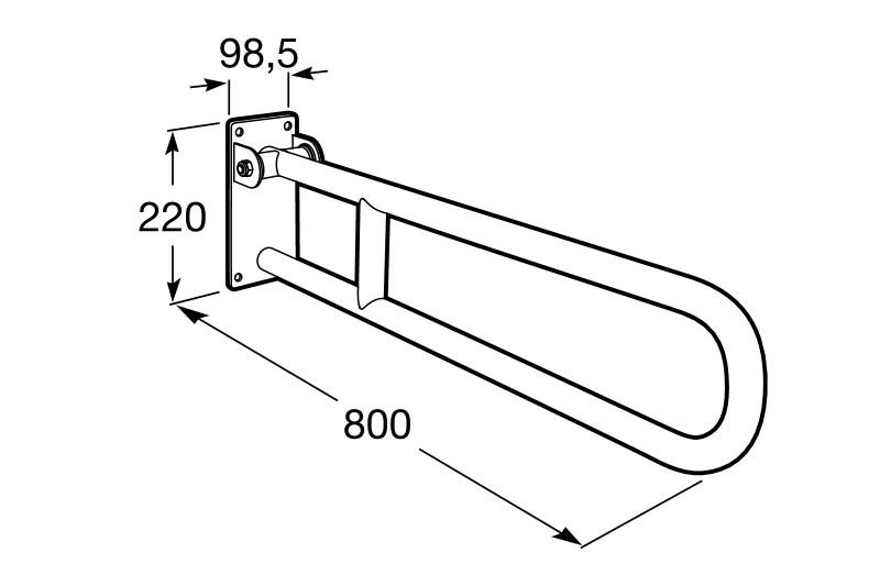 ROCA A816933001 Access Comfort Barra Abatible 800 Inox Brillo 10 a 20 Días ROCA 