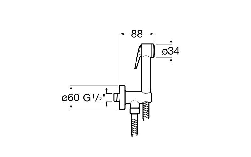 ROCA A5B9161C00 Be Fresh Kit Griferia De Inodoro-Bidet 1 Salida 7 a 10 Días ROCA 
