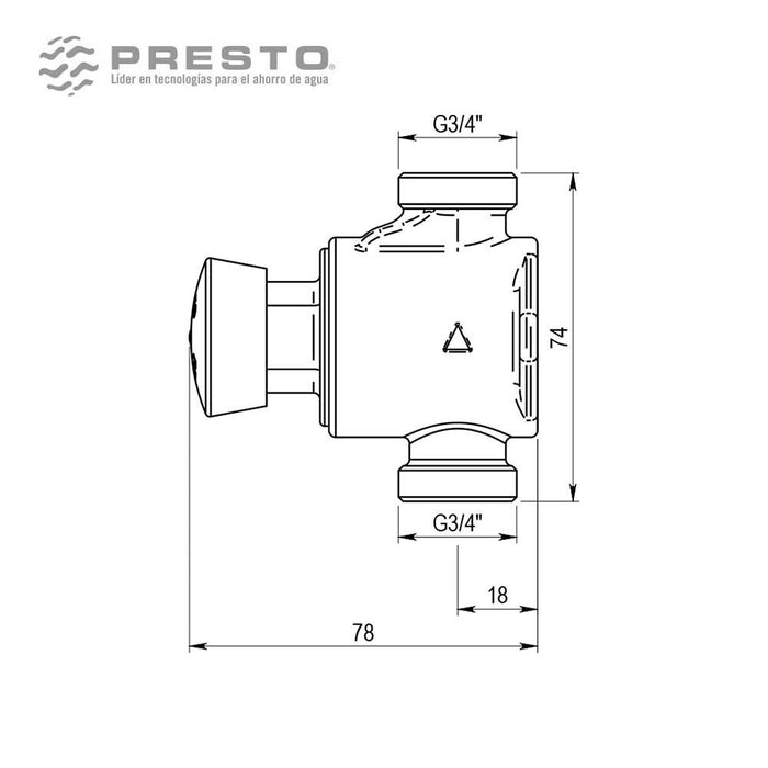 PRESTO 65 Grifo Ducha Temporizado 1 Agua 3 a 5 Días Presto 