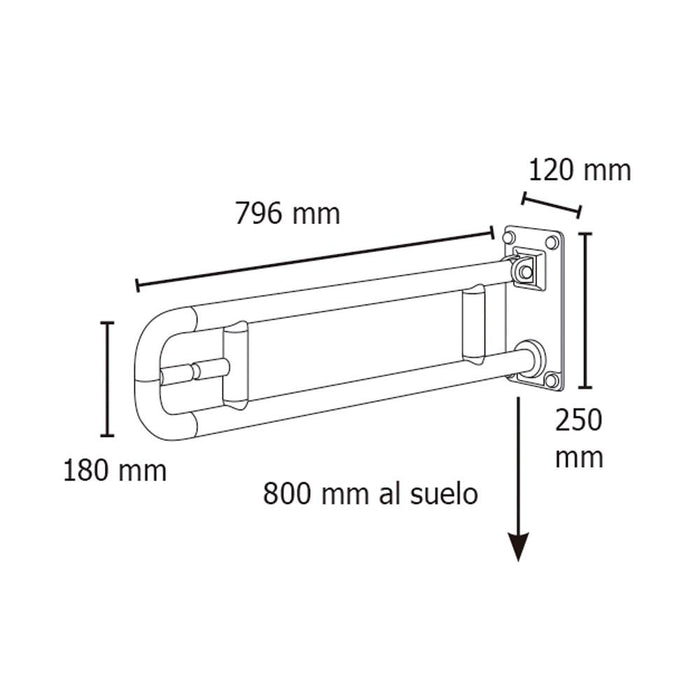 PRESTOBAR 170 Barra Abatible 800 Nylon Blanco 3 a 5 Días Presto 