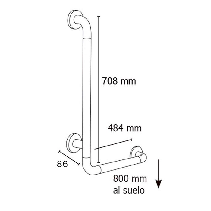 PRESTOBAR 160 Barra Ángulo Nylon Blanco 3 a 5 Días Presto 