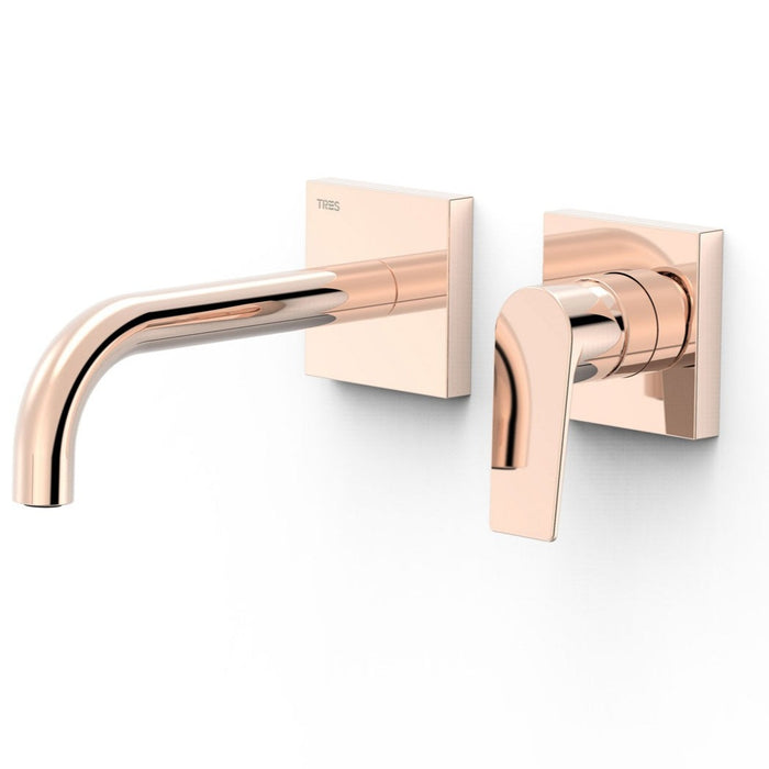 TRES 21130001OP PROJECT-TRES Grifo Monomando Empotrado Para Lavabo Oro Rosa 24K