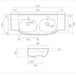 BATHCO H1006 HANNOVER 132 Lavabo Rectgular Doble Poza 3 a 5 Días The Bath Collection 