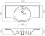 BATHCO 4103 BUCAREST 100 Lavabo Rectangular 3 a 5 Días The Bath Collection 