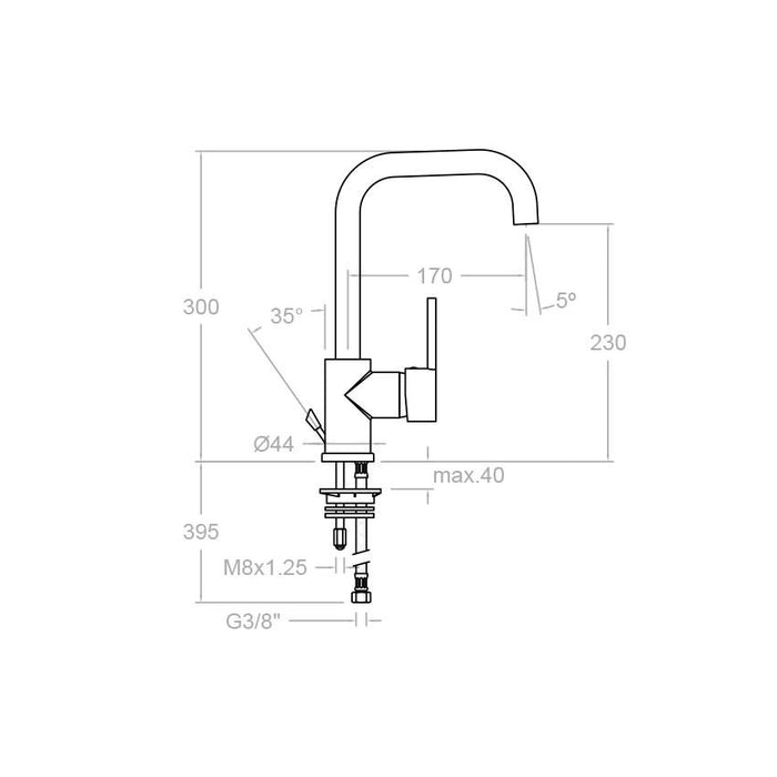 RAMON SOLER 331102VA DRAKO Grifo Lavabo Caño Orientable Con Desagüe 7 a 10 Días Ramón Soler 
