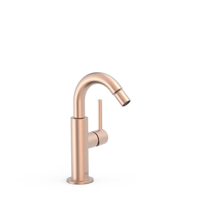 TRES 26222402OPM STUDY EXCLUSIVE Grifo Monomando Con Maneta Lateral Para Bidé Oro Rosa Mate