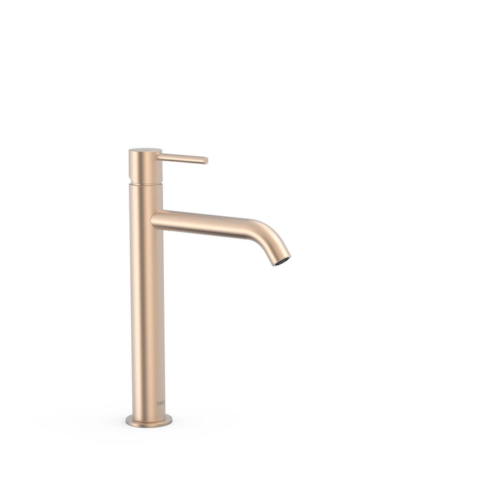 TRES 26230701OPM STUDY EXCLUSIVE Grifo Monomando Alto Para Lavabo Oro Rosa Mate