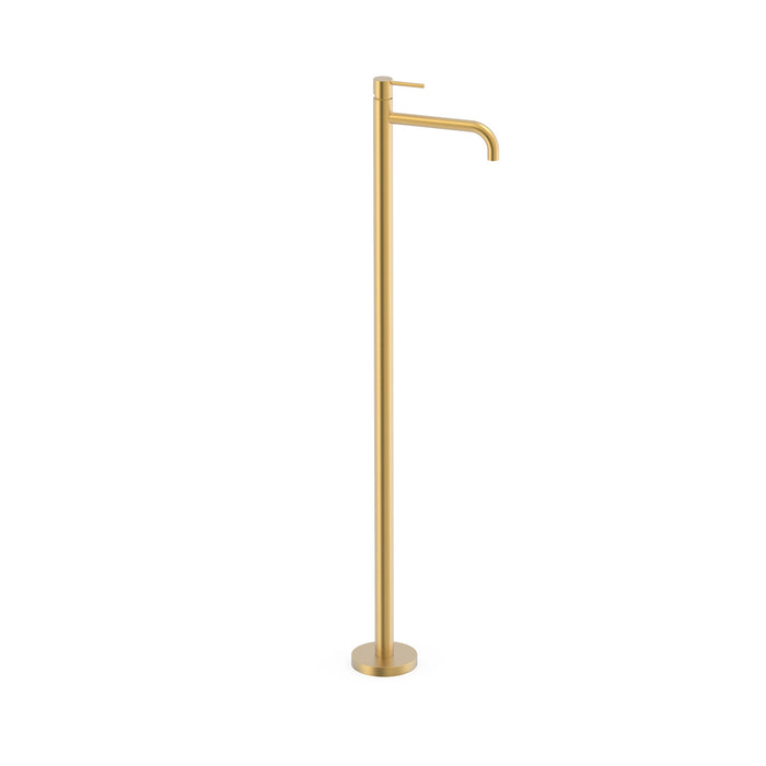 TRES 26285305OM STUDY EXCLUSIVE Grifo Monomando Con Toma A Suelo Para Lavabo Oro Mate