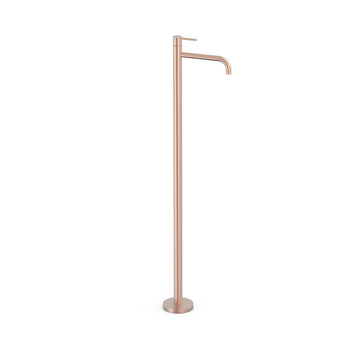 TRES 26285305OPM STUDY EXCLUSIVE Grifo Monomando Con Toma A Suelo Para Lavabo Oro Rosa Mate