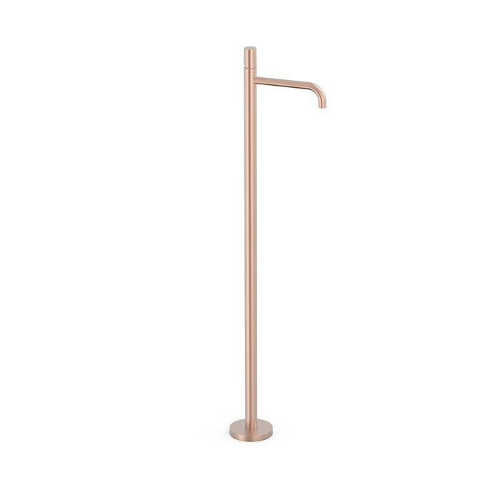 TRES 26285306OPM STUDY EXCLUSIVE Grifo Monomando Con Toma A Suelo Para Lavabo Oro Rosa Mate