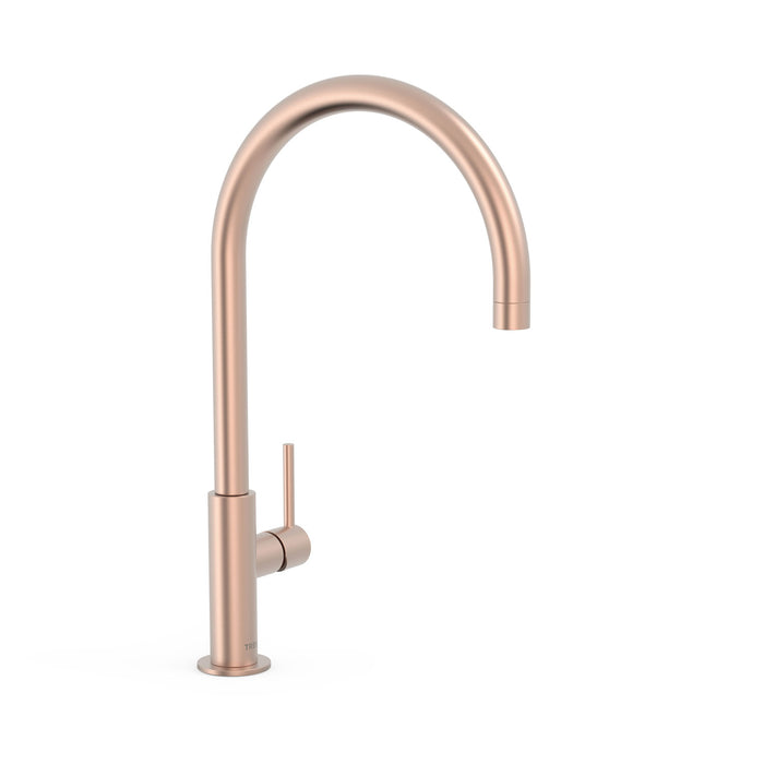 TRES 26290401OPM STUDY EXCLUSIVE Grifo Monomando XXL Con Maneta Lateral Para Lavabo Oro Rosa Mate