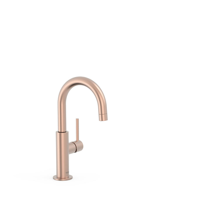 TRES 26290403OPM STUDY EXCLUSIVE Grifo Monomando Con Maneta Lateral Para Lavabo Oro Rosa Mate
