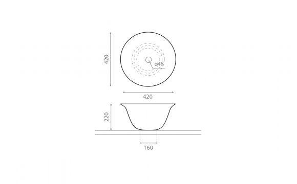 BATHCO 4062/NE NORDIC Lavabo Cónico Negro 3 a 5 Días The Bath Collection 