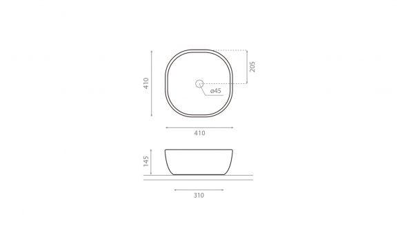 BATHCO 4071 OLEA Lavabo Cuadrado 3 a 5 Días The Bath Collection 