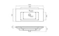 BATHCO 4101 RIGA 100 Lavabo Rectangular 3 a 5 Días The Bath Collection 