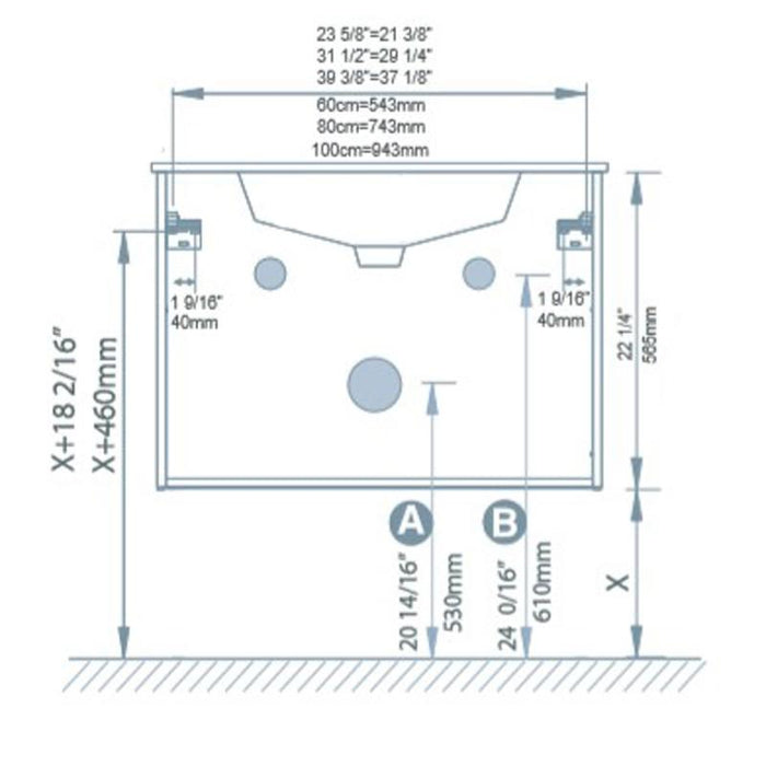 ROYO VITALE Conjunto Mueble 2 Cajones F-39 Blanco Brillo 5 a 7 Días MOBILIARIO ROYO 