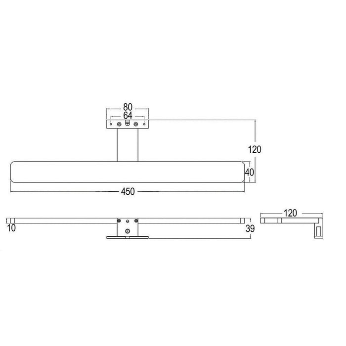 LLAVISAN L215454 Aplique LED luz fría Alure 45cm 2 a 3 Días LLAVISAN 