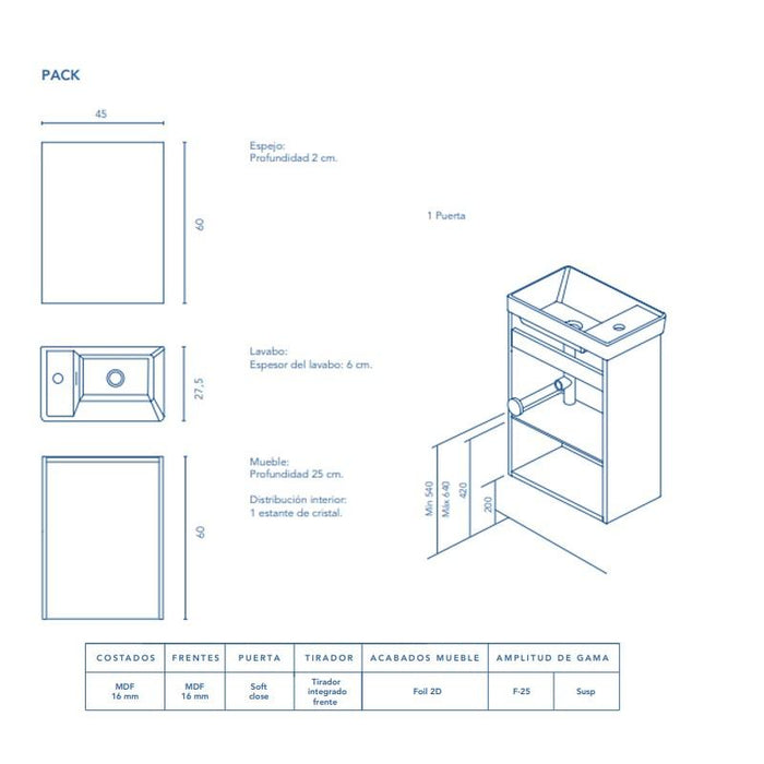 ROYO C0072010 ENJOY Conjunto Mueble 45 Roble 5 a 7 Días MOBILIARIO ROYO 