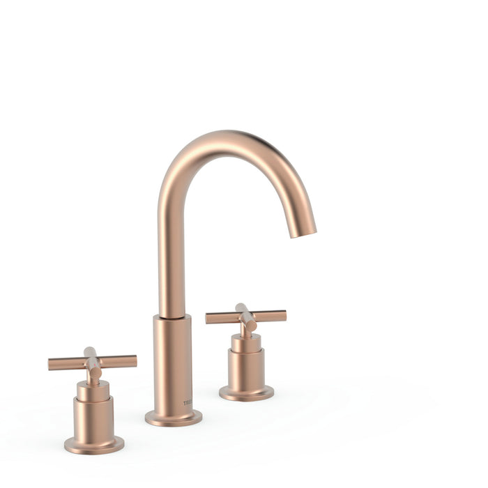 TRES 28310501OPM MONT BLANC Grifo Bimando De Repisa Para Lavabo Oro Rosa Mate