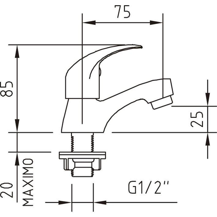 CLEVER 98458 PANAM XTREM Grifo Lavabo de 1 Agua 3 a 5 Días CLEVER 