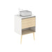 AMIZUVA NARA TOP Mueble+Lavabo 1 Cajón 1 Hueco Blanco Mate Roble Arenado 3 a 5 Días AMIZUVA 
