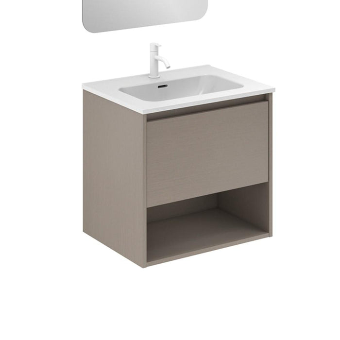 AMIZUVA NIWA Mueble+Lavabo 1 Cajón 1 Hueco Fumé Arenado 3 a 5 Días AMIZUVA 