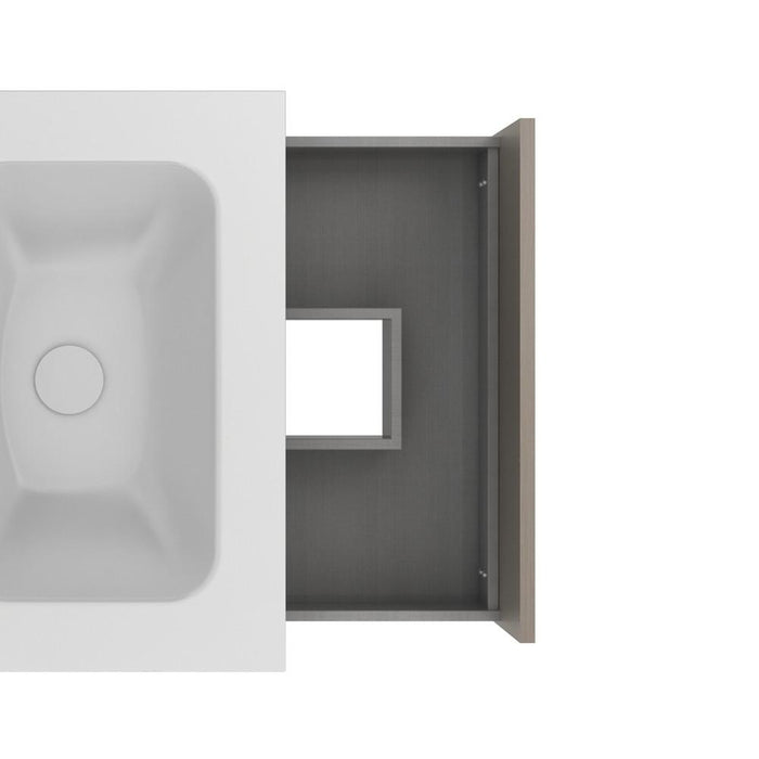 AMIZUVA NIWA Mueble+Lavabo 1 Cajón 1 Hueco Fumé Arenado 3 a 5 Días AMIZUVA 