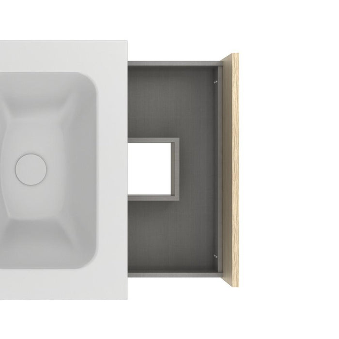 AMIZUVA NIWA Mueble+Lavabo 1 Cajón 1 Hueco Roble Arenado 3 a 5 Días AMIZUVA 