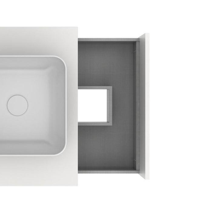 AMIZUVA NIWA TOP Mueble+Lavabo 1 Cajón 1 Hueco Blanco Brillo 3 a 5 Días AMIZUVA 