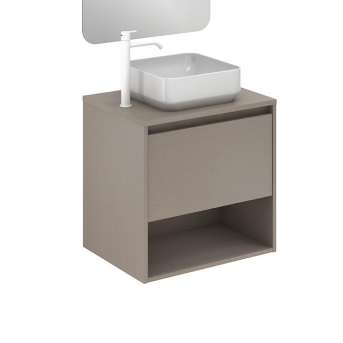 AMIZUVA NIWA TOP Mueble+Lavabo 1 Cajón 1 Hueco Fumé Arenado 3 a 5 Días AMIZUVA 