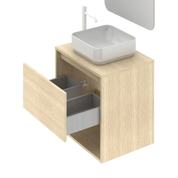 AMIZUVA NIWA TOP Mueble+Lavabo 1 Cajón 1 Hueco Roble Arenado 3 a 5 Días AMIZUVA 