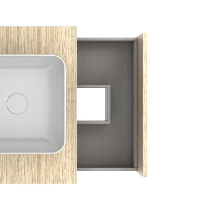 AMIZUVA NIWA TOP Mueble+Lavabo 1 Cajón 1 Hueco Roble Arenado 3 a 5 Días AMIZUVA 